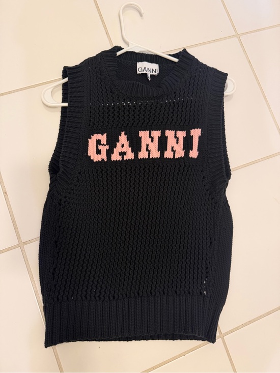 Ganni Tops - Ganni Black Ribbed Knit Sweater Vest